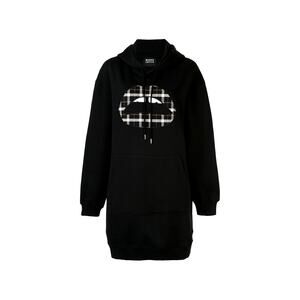 Markus Lupfer Lucie Plaid Lips Oversized Hoodie Dress Size XS New READ